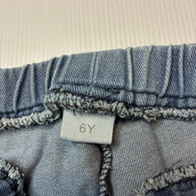Load image into Gallery viewer, Girls blue, denim shorts, elasticated, GUC, size 6,  