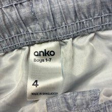 Load image into Gallery viewer, Boys Anko, lightweight baord shorts, elasticated, EUC, size 4,  