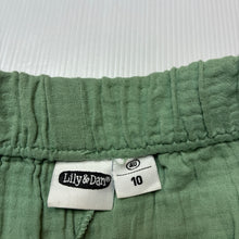 Load image into Gallery viewer, Unisex Lily &amp; Dan, lightweight crinkle cotton shorts, elasticated, GUC, size 10,  