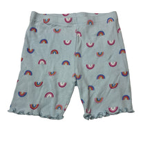 Load image into Gallery viewer, Girls Anko, ribbed stretchy bike shorts, rainbows, EUC, size 5,  