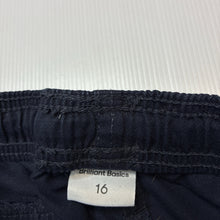 Load image into Gallery viewer, Boys Brilliant Basics, navy school cargo shorts, elasticated, GUC, size 16,  