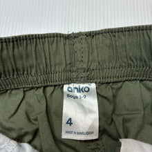 Load image into Gallery viewer, Boys Anko, lightweight cotton shorts, elasticated, EUC, size 4,  