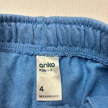 Load image into Gallery viewer, Boys Anko, blue casual shorts, elasticated, EUC, size 4,  