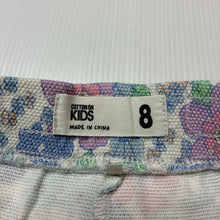Load image into Gallery viewer, Girls Cotton On, floral cotton shorts, elasticated, GUC, size 8,  