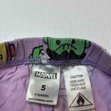 Load image into Gallery viewer, Unisex Marvel, cotton pyjama shorts, wash fade, FUC, size 5,  