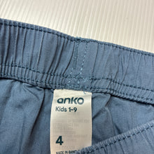 Load image into Gallery viewer, Boys Anko, lightweight cotton shorts, elasticated, EUC, size 4,  