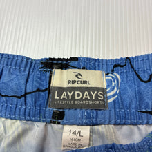Load image into Gallery viewer, Boys RIP CURL, LAY DAYS lightweight board shorts, elasticated, EUC, size 14,  