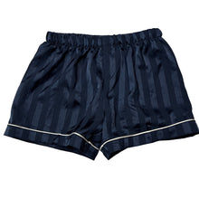 Load image into Gallery viewer, Girls Anko, navy satin pyjama shorts, EUC, size 8,  