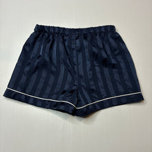 Load image into Gallery viewer, Girls Anko, navy satin pyjama shorts, EUC, size 8,  