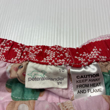 Load image into Gallery viewer, Girls Peter Alexander, lightweight cotton Christmas pyjama shorts, GUC, size 10,  