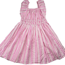 Load image into Gallery viewer, Girls Anko, pink stripe cotton dress, EUC, size 10, L: 68cm