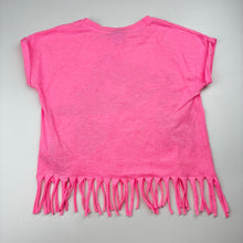 Load image into Gallery viewer, Girls Kiki &amp; Koko, pink marle fringed tee / top, FUC, size 4-5,  