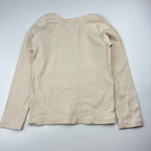 Load image into Gallery viewer, Girls KID, ribbed organic cotton blend long sleeve top, light mark left cuff, FUC, size 5,  