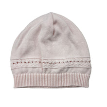 Load image into Gallery viewer, Girls pink, knit cotton hat / beanie, circumference: 48cm, EUC, size 12 months,  