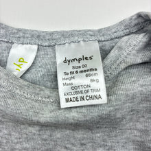 Load image into Gallery viewer, Unisex Dymples, grey marle cotton long sleeve top, GUC, size 00,  
