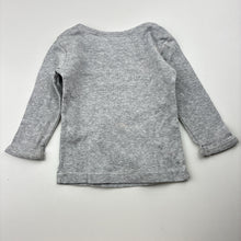 Load image into Gallery viewer, Unisex Dymples, grey marle cotton long sleeve top, GUC, size 00,  