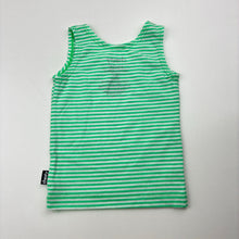 Load image into Gallery viewer, Unisex Bonds, green &amp; white stripe chesty singlet top, GUC, size 000,  