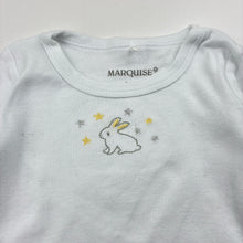 Load image into Gallery viewer, Unisex Marquise, embroidered cotton bodysuit / romper, EUC, size 00,  