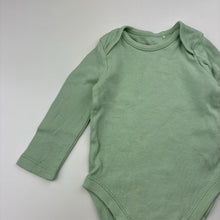 Load image into Gallery viewer, Unisex Higgledee, green cotton bodysuit / romper, EUC, size 00,  