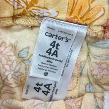 Load image into Gallery viewer, Girls Carters, floral linen / cotton shorts, elasticated, EUC, size 4,  