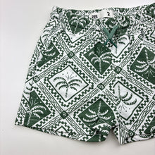Load image into Gallery viewer, Boys Cotton On, green &amp; white shorts, elasticated, EUC, size 2,  
