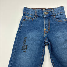 Load image into Gallery viewer, Boys LITTLE JUNIOR, blue denim jeans, adjustable, Inside leg: 17.5cm, FUC, size 1,  