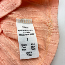 Load image into Gallery viewer, Girls KID, coral short sleeve top, EUC, size 2,  