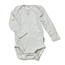 Load image into Gallery viewer, Unisex Bonds, white ribbed cotton bodysuit / romper, EUC, size 000,  