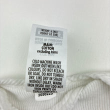 Load image into Gallery viewer, Unisex Bonds, white ribbed cotton bodysuit / romper, EUC, size 000,  