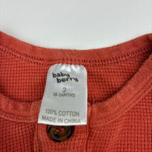 Load image into Gallery viewer, Boys Baby Berry, waffle cotton bodysuit / romper, GUC, size 2,  
