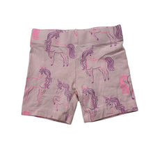 Load image into Gallery viewer, Girls Anko, pink stretchy bike shorts, unicorns, EUC, size 2,  