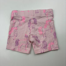 Load image into Gallery viewer, Girls Anko, pink stretchy bike shorts, unicorns, EUC, size 2,  
