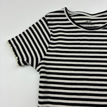Load image into Gallery viewer, Girls H&amp;M, striped ribbed stretchy tee / top, EUC, size 5-6,  