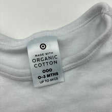 Load image into Gallery viewer, Unisex Target, soft feel organic cotton bodysuit / romper, GUC, size 000,  