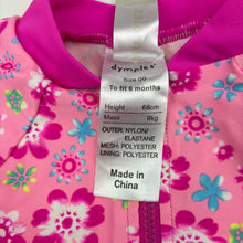 Load image into Gallery viewer, Girls Dymples, pink floral swim one-piece, EUC, size 00,  