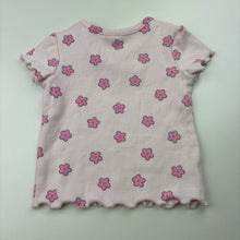 Load image into Gallery viewer, Girls Anko, floral stretchy ribbed tee / top, FUC, size 000,  