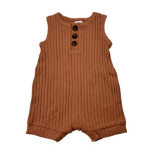 Load image into Gallery viewer, Unisex Baby Berry, ribbed romper, EUC, size 000,  