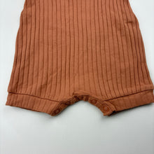 Load image into Gallery viewer, Unisex Baby Berry, ribbed romper, EUC, size 000,  