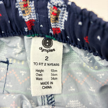 Load image into Gallery viewer, Boys Dymples, lightweight Christmas board shorts, elasticated, EUC, size 2,  