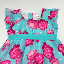 Load image into Gallery viewer, Girls Pumpkin Patch, lined lightweight floral dress, GUC, size 00, L: 38cm