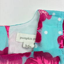 Load image into Gallery viewer, Girls Pumpkin Patch, lined lightweight floral dress, GUC, size 00, L: 38cm