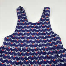 Load image into Gallery viewer, Girls handmade, floral cotton dress, EUC, size 0-1, L: 43cm