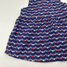 Load image into Gallery viewer, Girls handmade, floral cotton dress, EUC, size 0-1, L: 43cm