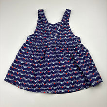 Load image into Gallery viewer, Girls handmade, floral cotton dress, EUC, size 0-1, L: 43cm