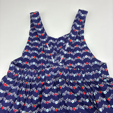 Load image into Gallery viewer, Girls handmade, floral cotton dress, EUC, size 0-1, L: 43cm