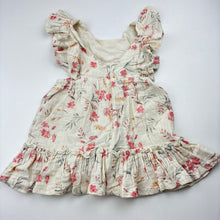 Load image into Gallery viewer, Girls purebaby, floral organic cotton summer dress, GUC, size 0, L: 39cm