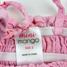 Load image into Gallery viewer, Girls Mango, crinkle cotton summer dress, GUC, size 2, L: 45cm