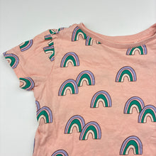 Load image into Gallery viewer, Girls Target, organic cotton tee / top, rainbows, GUC, size 2,  