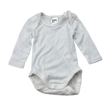 Load image into Gallery viewer, Unisex Anko, white cotton bodysuit / romper, EUC, size 0000,  