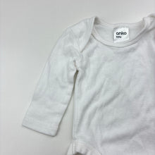 Load image into Gallery viewer, Unisex Anko, white cotton bodysuit / romper, EUC, size 0000,  